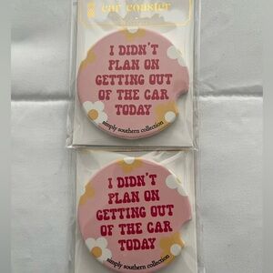 Simply Southern Pink Car Coasters